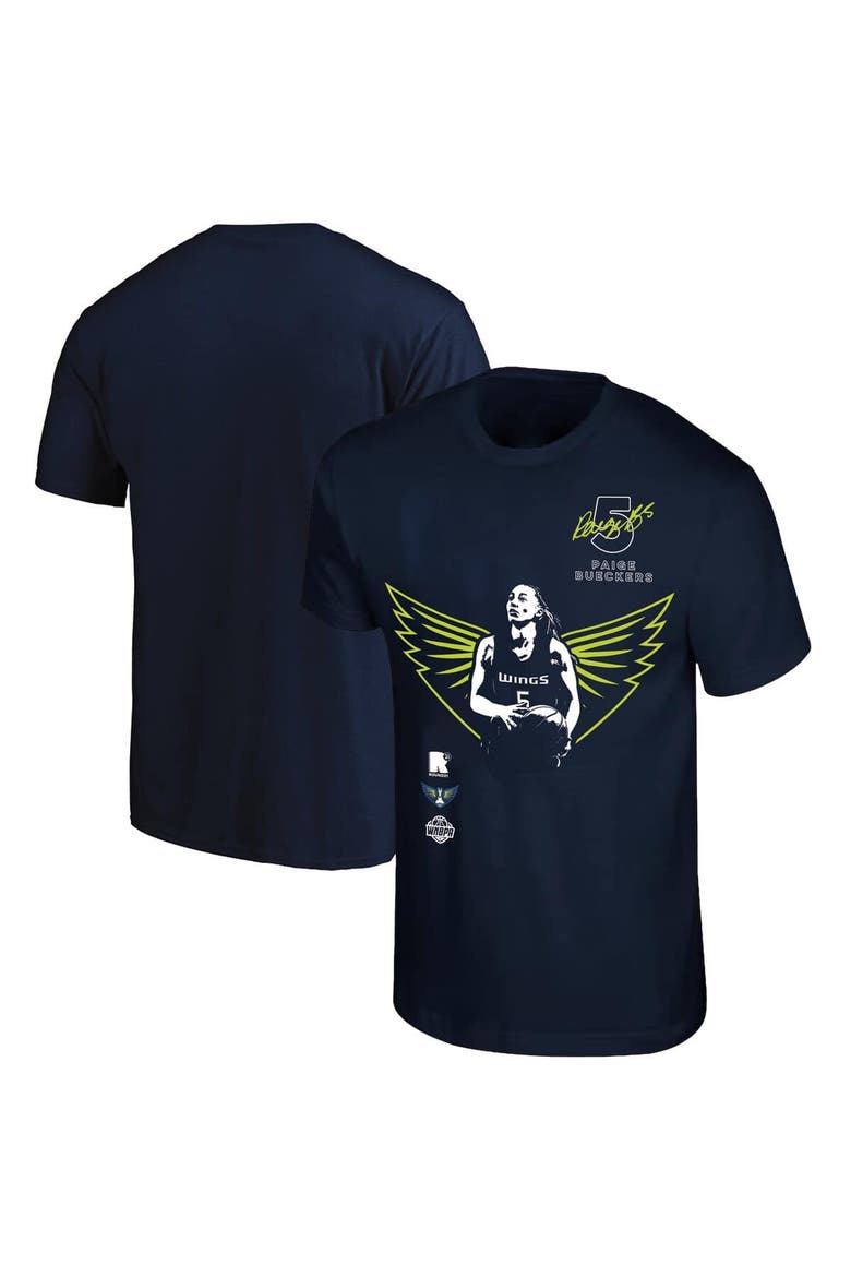 Unisex round21 Paige Bueckers Navy Dallas Wings 2025 WNBA Draft Night T-Shirt, Main, color, Navy