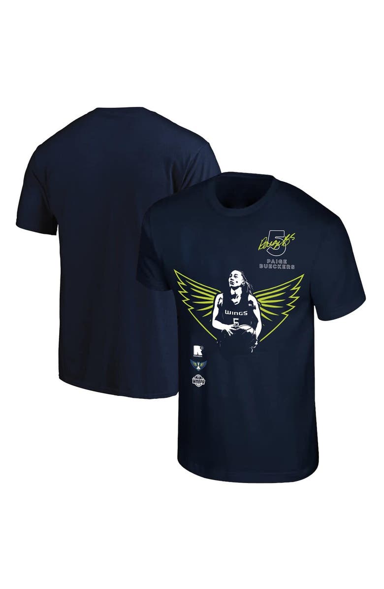round21 Unisex round21 Paige Bueckers Navy Dallas Wings 2025 WNBA Draft Night T-Shirt, Main, color, Navy