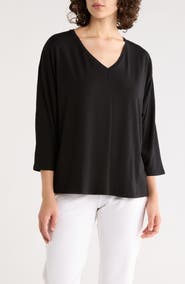 Eileen Fisher V-Neck Dolman Sleeve Top