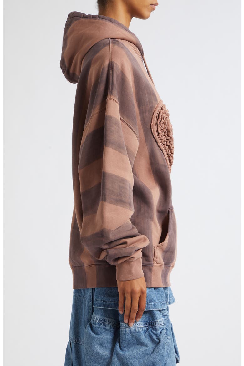 Soft Heart Oversize Fleece Hoodie, Alternate, color, EARTH STRIPE