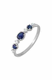 Bony Levy El Mar 18K White Gold Sapphire & Diamond Stackable Ring