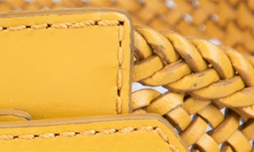 Sam Edelman Twist Braided Leather Belt In Yellow