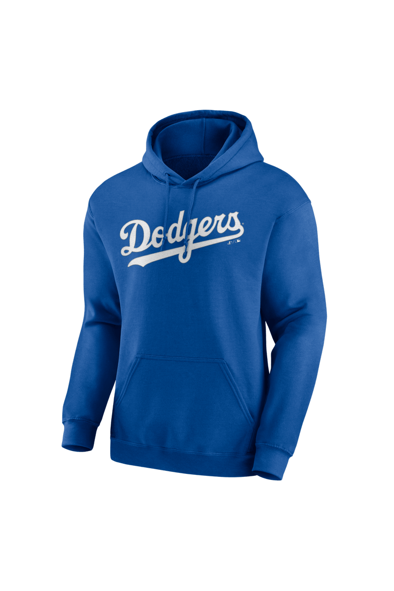 Men's Logo Athletic Royal Los Angeles Dodgers Wordmark Hoodie, Alternate, color, Royal
