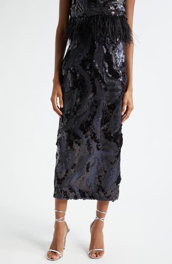 RAMY BROOK RAMY BROOK DONNELLY PAILLETTE MAXI SKIRT