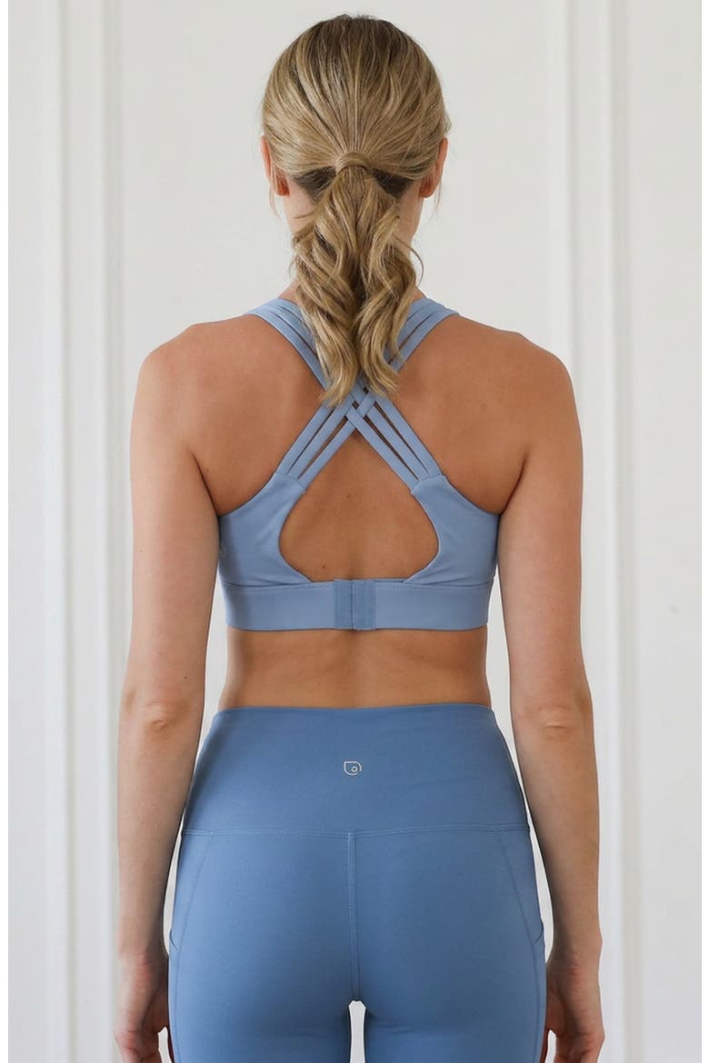 Chloe 3 Running Nursing Sports Bra, Alternate, color, Malibu Blue