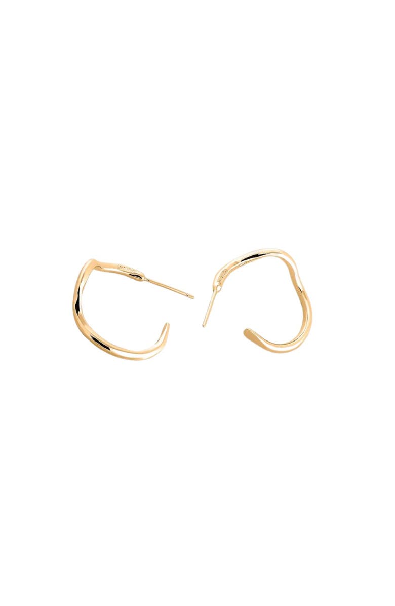 PIERETTI Noele medium hoops, Main, color, Gold Plate