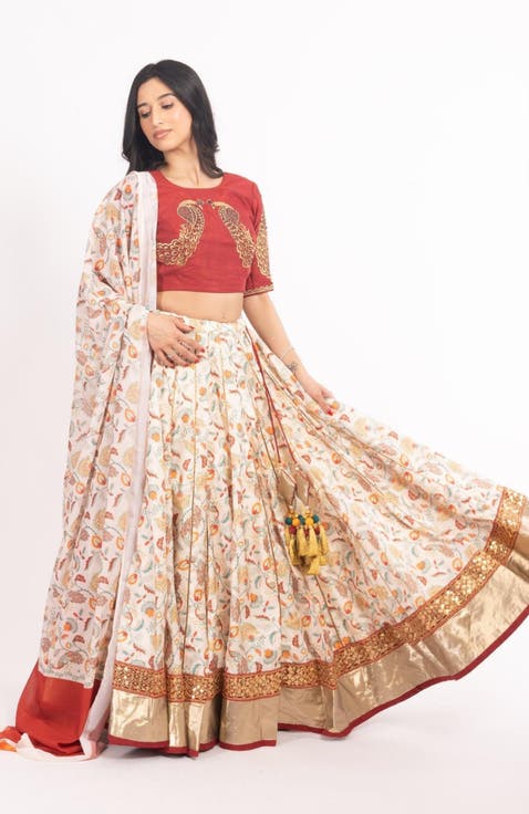 Milani Kalamkari Print Lehenga Choli Set