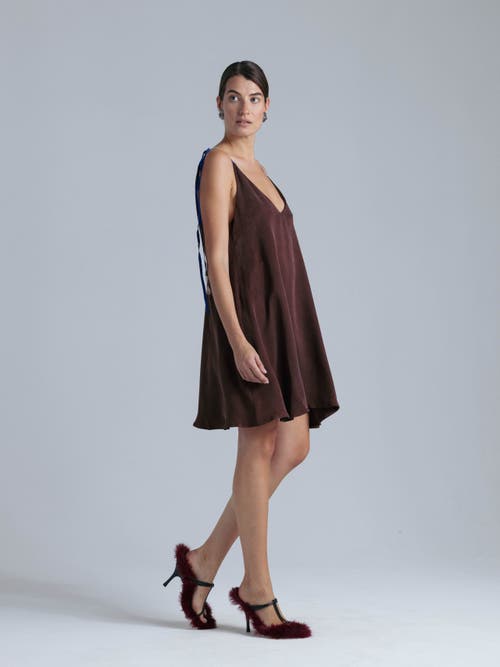 Alas Cupro Dress In Burgundy