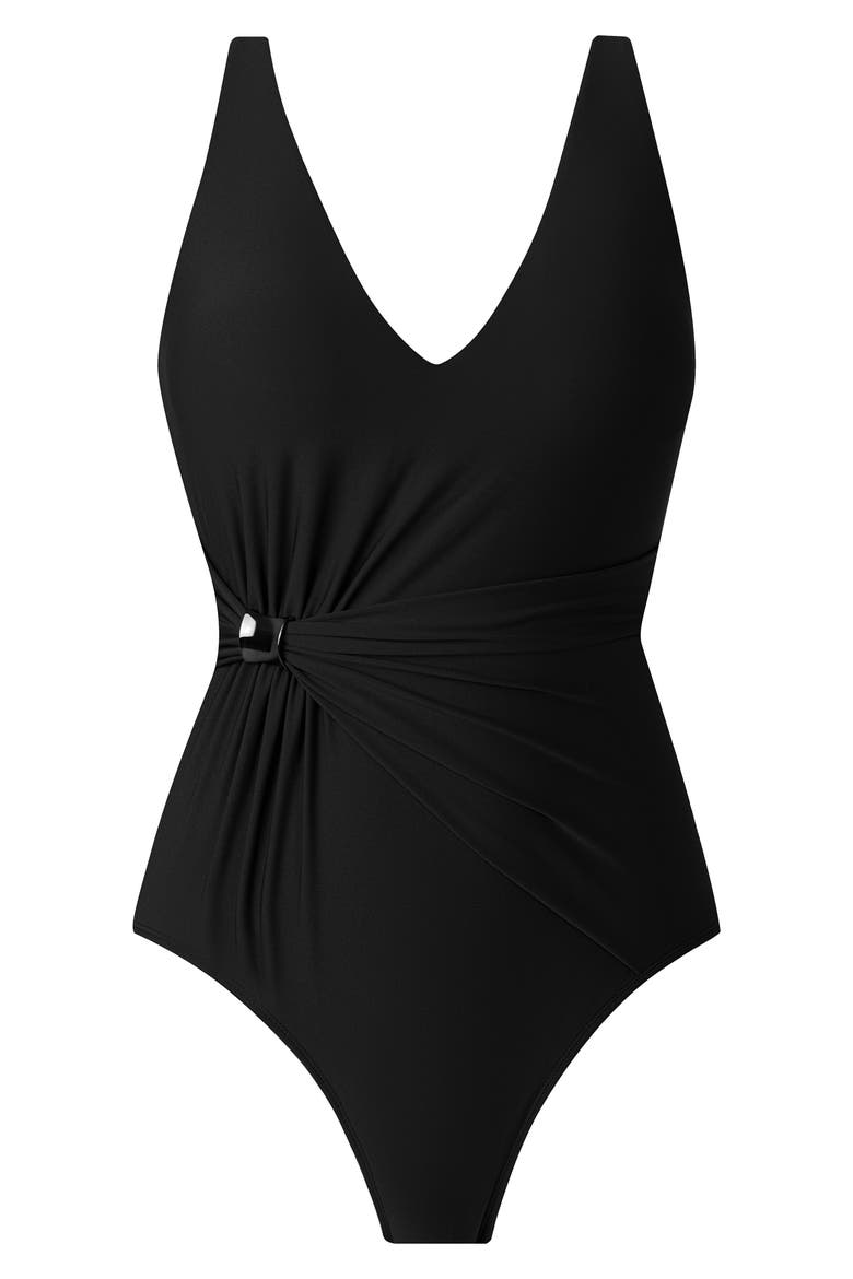 Yara One-Piece Swimsuit, Alternate, color, BLACK