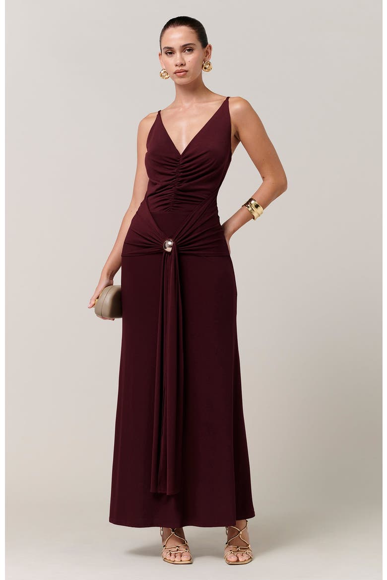 Cynthia Midi Dress, Alternate, color, Berry