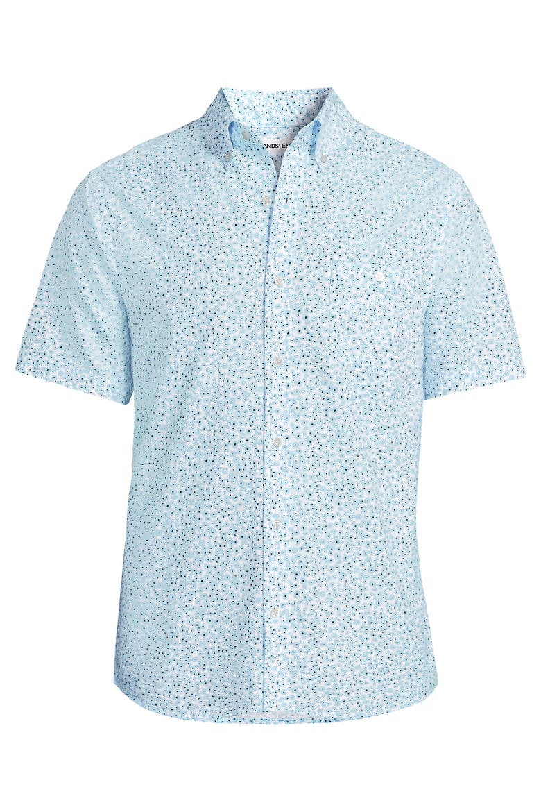 Short Sleeve Seersucker Shirt, Alternate, color, White/Pale Sky Daisy Ditsy