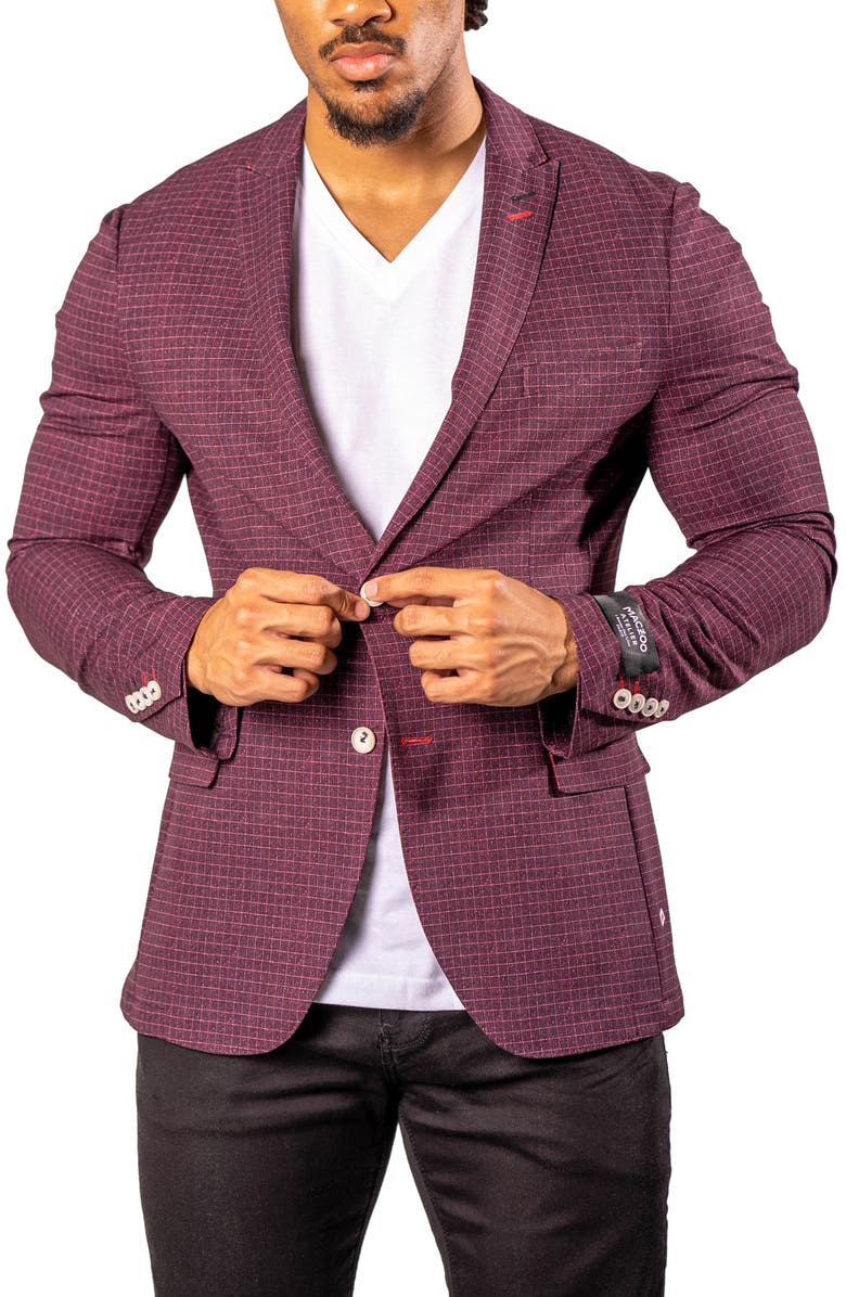 Maceoo Vortex Red Unconstructed Blazer, Alternate, color, Red
