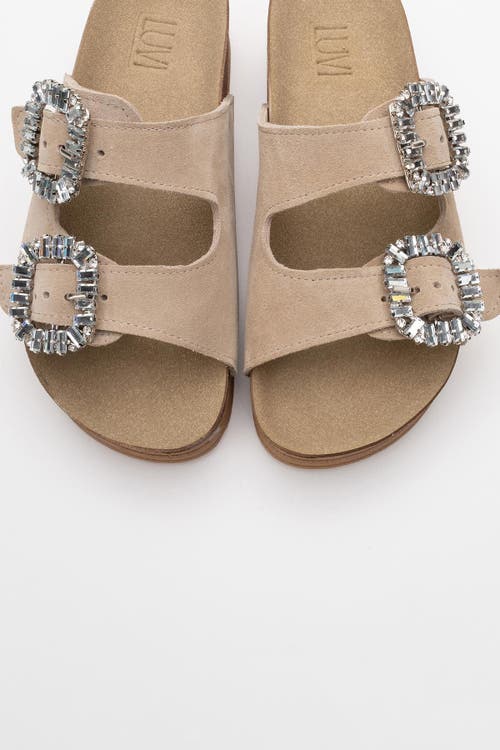Forever & Always Shoes Polacca Leather Slide Sandal