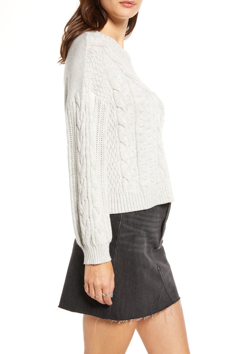 BP. x Claudia Sulewski Cable Sweater, Alternate, color,