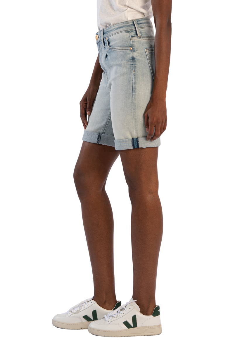 KUT from the Kloth Catherine High Waist Cutoff Denim Boyfriend Shorts, Alternate, color,