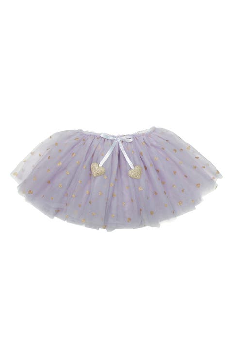 Kids' Glitter Heart Tulle Tutu Skirt (Big Kid)