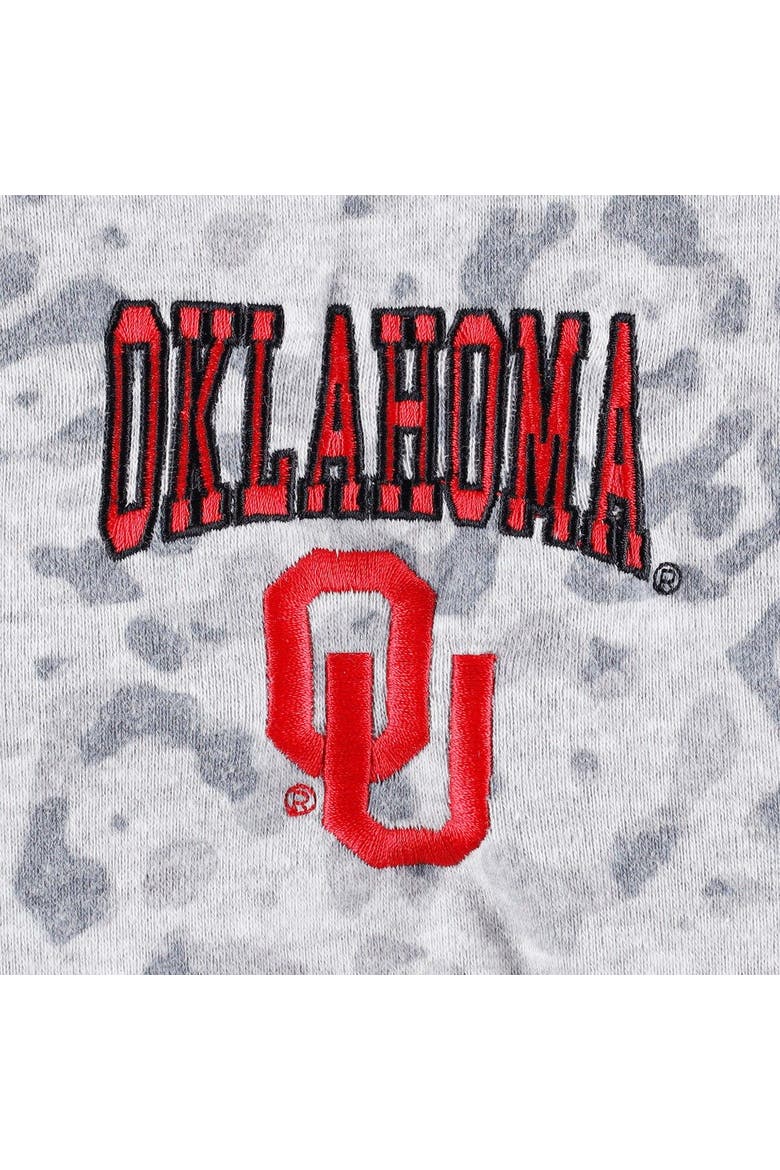 Women's Gameday Couture Heather Gray Oklahoma Sooners Leopard Quarter-Zip Sweatshirt, Alternate, color, Heather Gray
