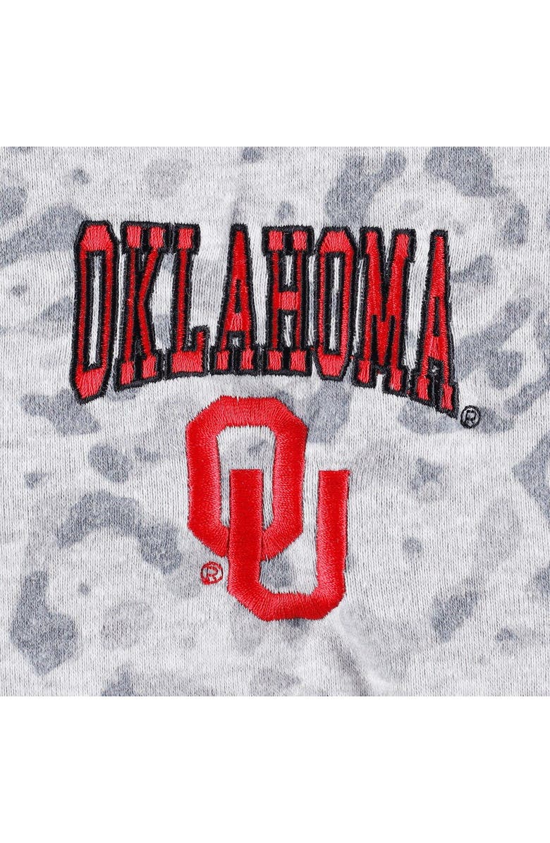 GAMEDAY COUTURE Women's Gameday Couture Heather Gray Oklahoma Sooners Leopard Quarter-Zip Sweatshirt, Alternate, color, Heather Gray