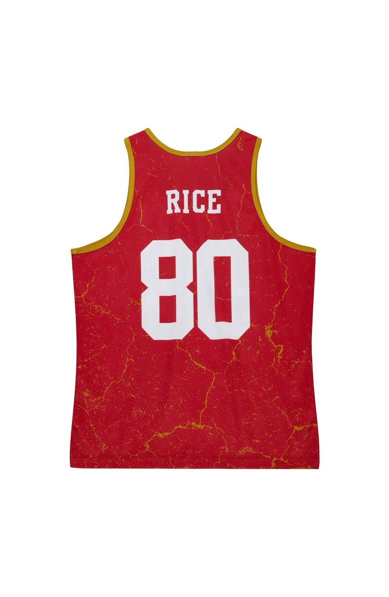 Mitchell & Ness Men's Mitchell & Ness Jerry Rice Scarlet San Francisco 49ers 1994 Player Burst Tank Top, Alternate, color, Scarlet