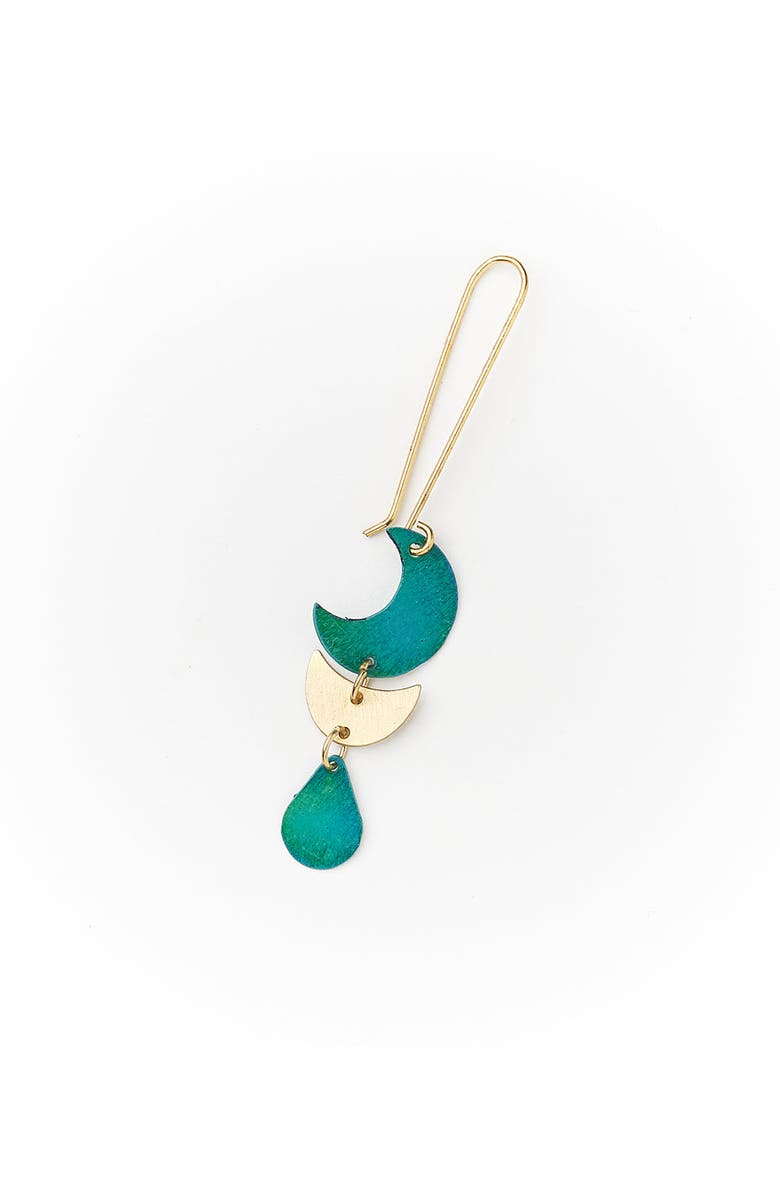 Matr Boomie Rajani Moon Phase Teal Drop Earrings, Alternate, color, Teal