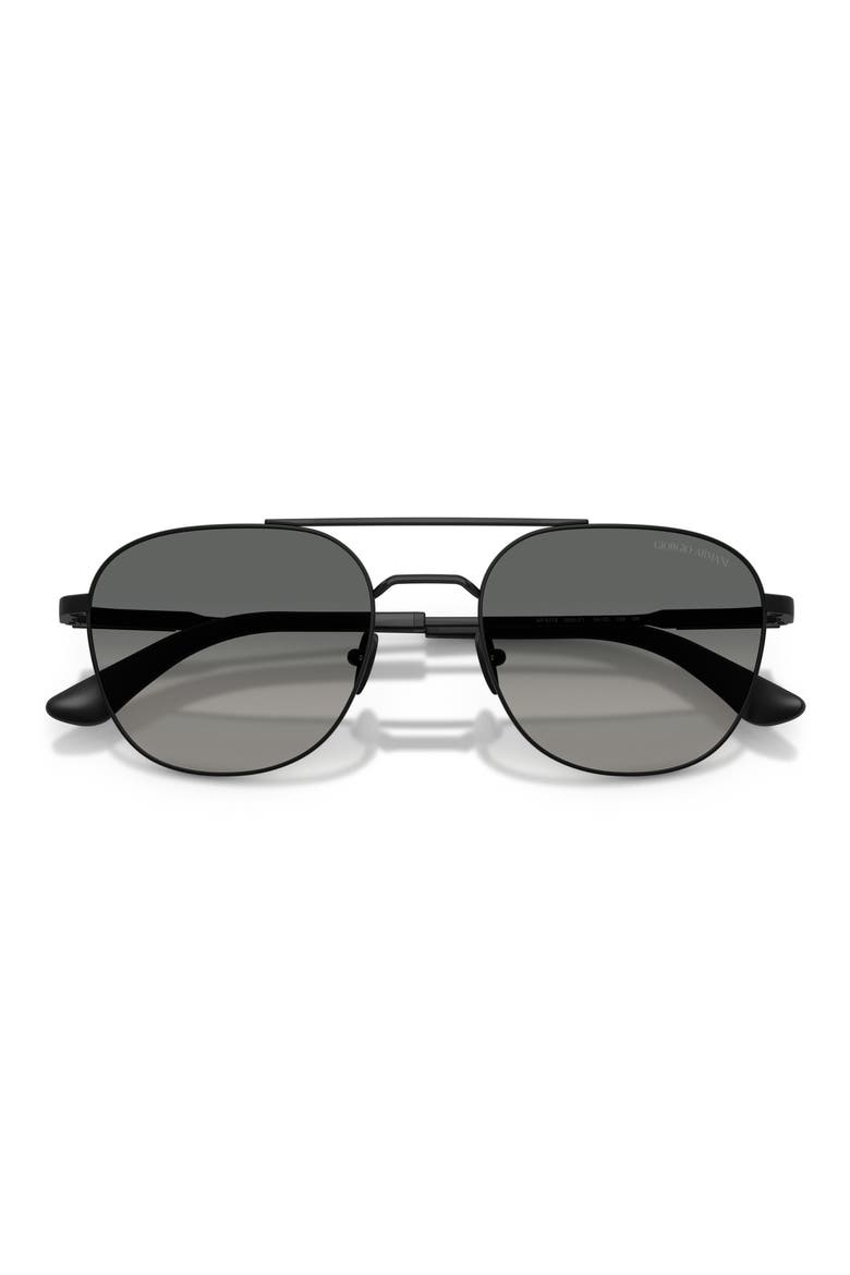 54mm Rectangular Sunglasses, Alternate, color, MATTE BLACK / GREY GRADIENT