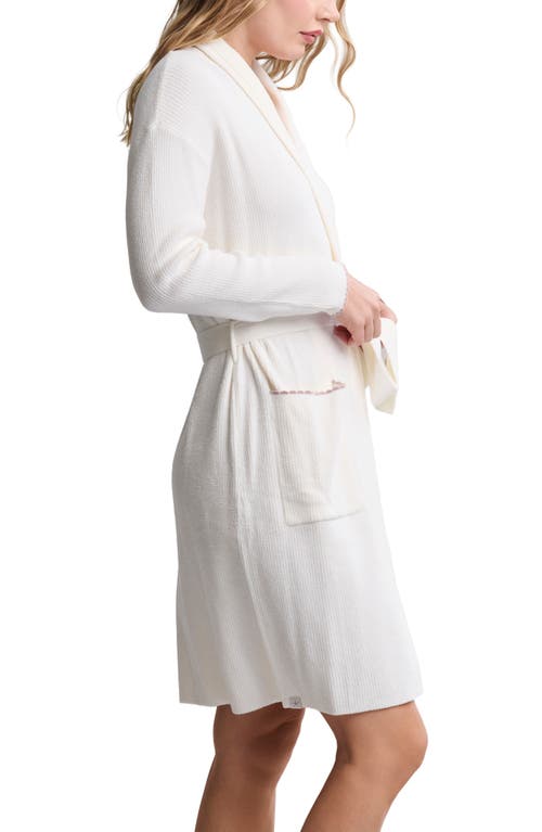 Barefoot Dreams Cozychic Lite Rib-knit Robe In White