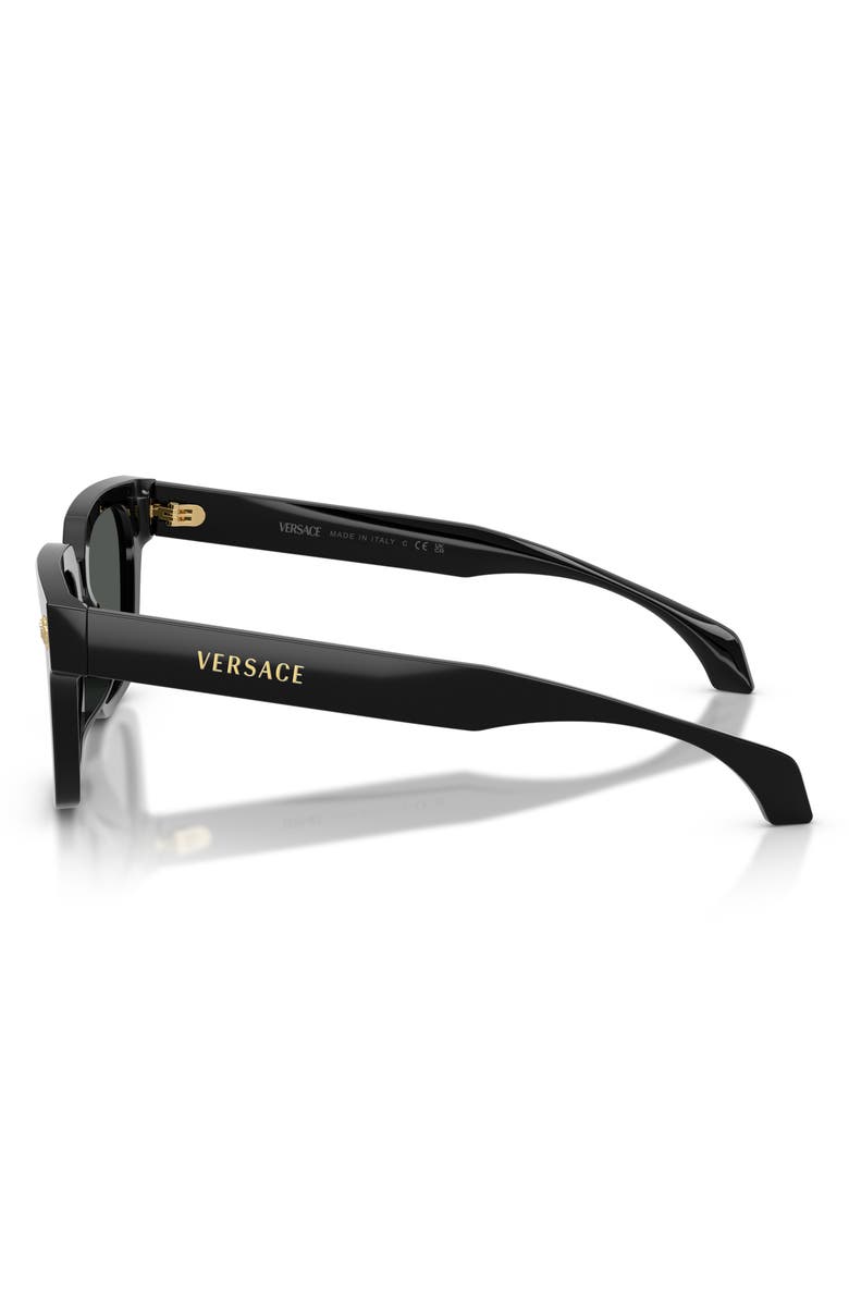 Versace 52mm Square Sunglasses, Alternate, color, Black / Dark Grey