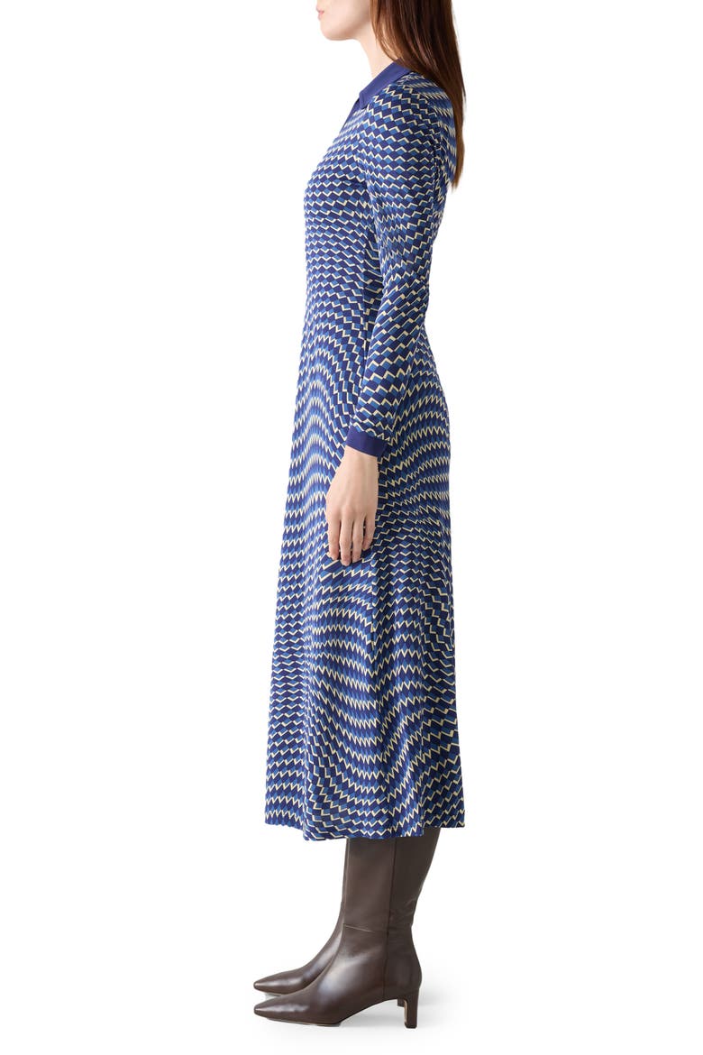 Brigitte Long Sleeve Jersey Dress, Alternate, color, NAVY