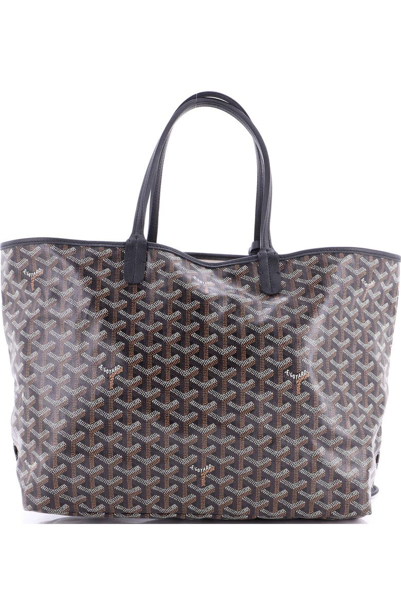 Pre-Owned Goyard Saint Louis Tote Coated Canvas PM, Main, color, Black