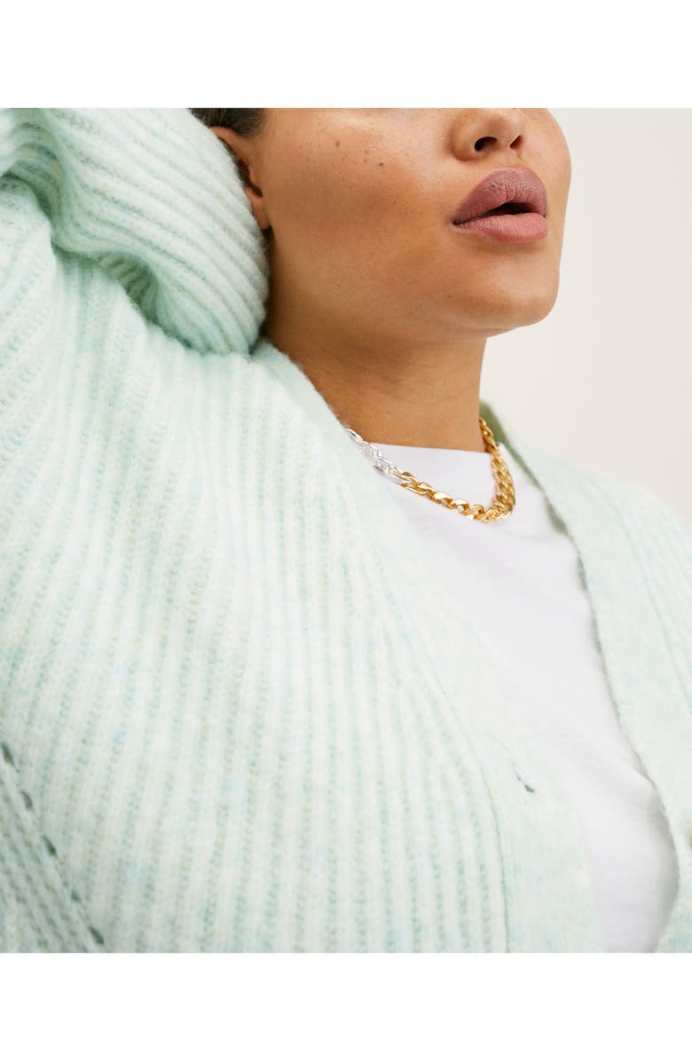 MANGO Ribbed Crop Cardigan, Alternate, color,