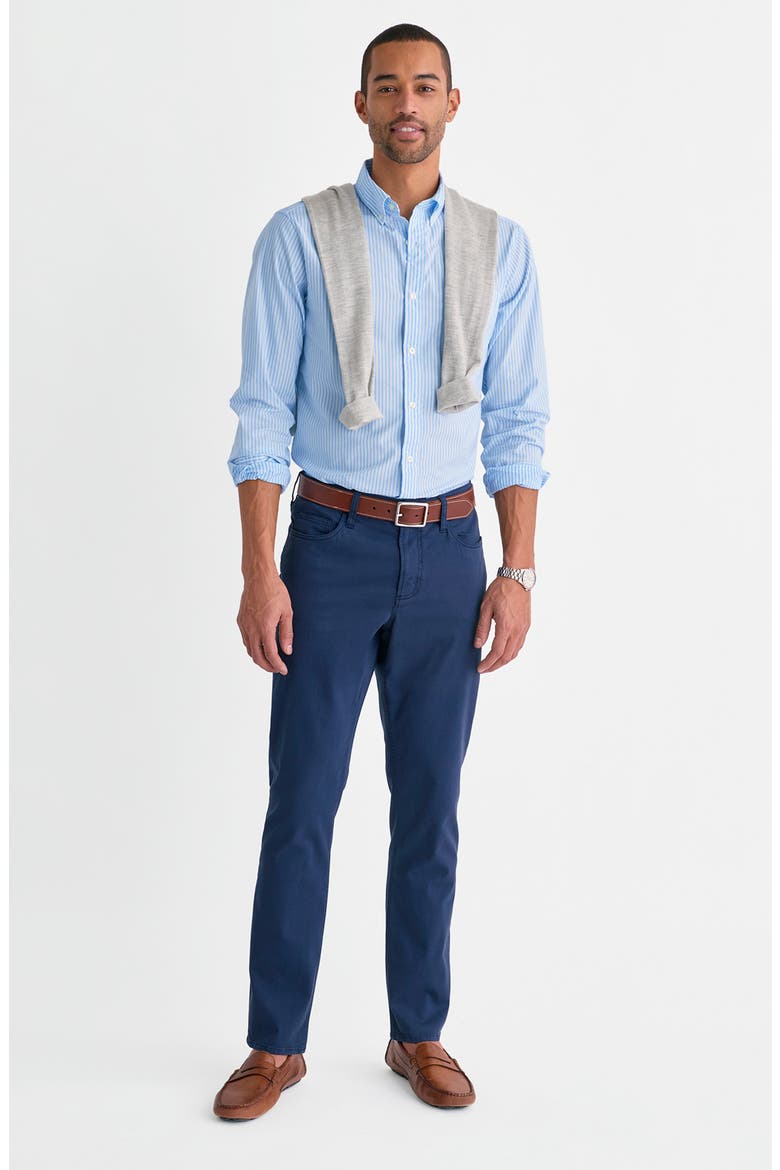 Sateen Five Pocket Pants, Alternate, color, BLUE BLAZER