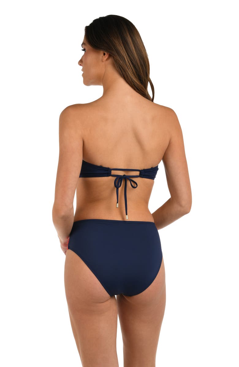 La Blanca Americana Convertible Bandeau Bikini Top, Alternate, color, Blue Multi