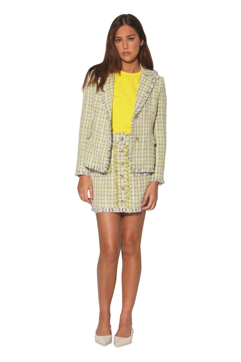 Damon Tweed Blazer Jacket, Alternate, color, MALIBU YELLOW TWEED