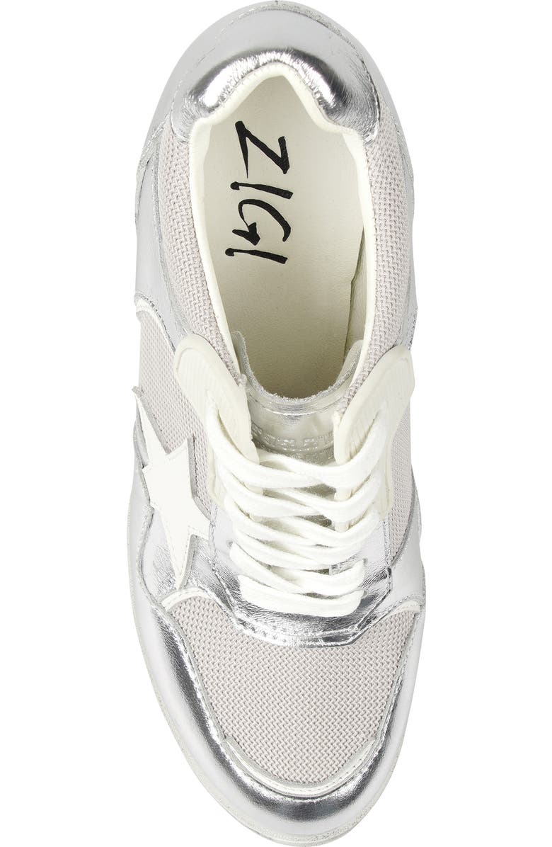 ZIGI Stiletto Platform Pump, Alternate, color, Silver Leather