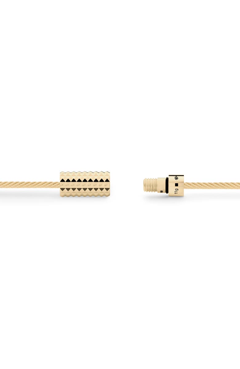 le gramme 11G Polished 18K Yellow Gold Pyramid Cable Bracelet, Alternate, color, 