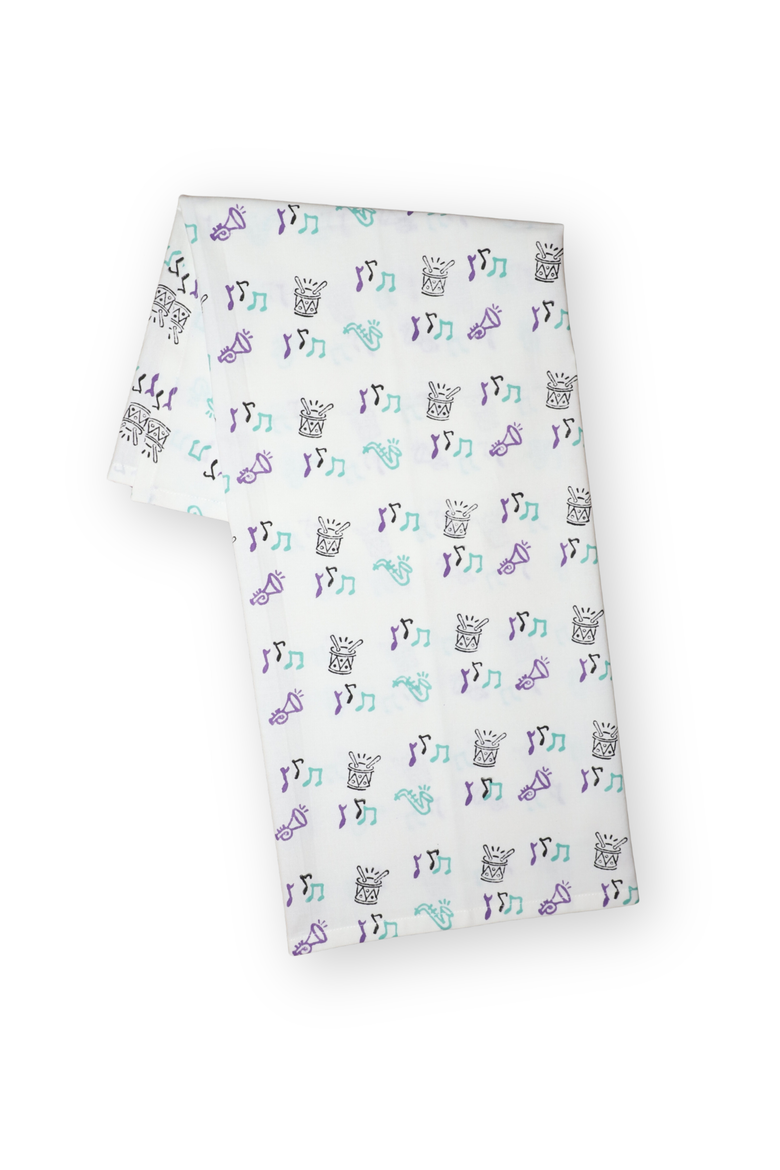 Second Line Cotton Tea Towel - Set of 2, Main, color, Blue