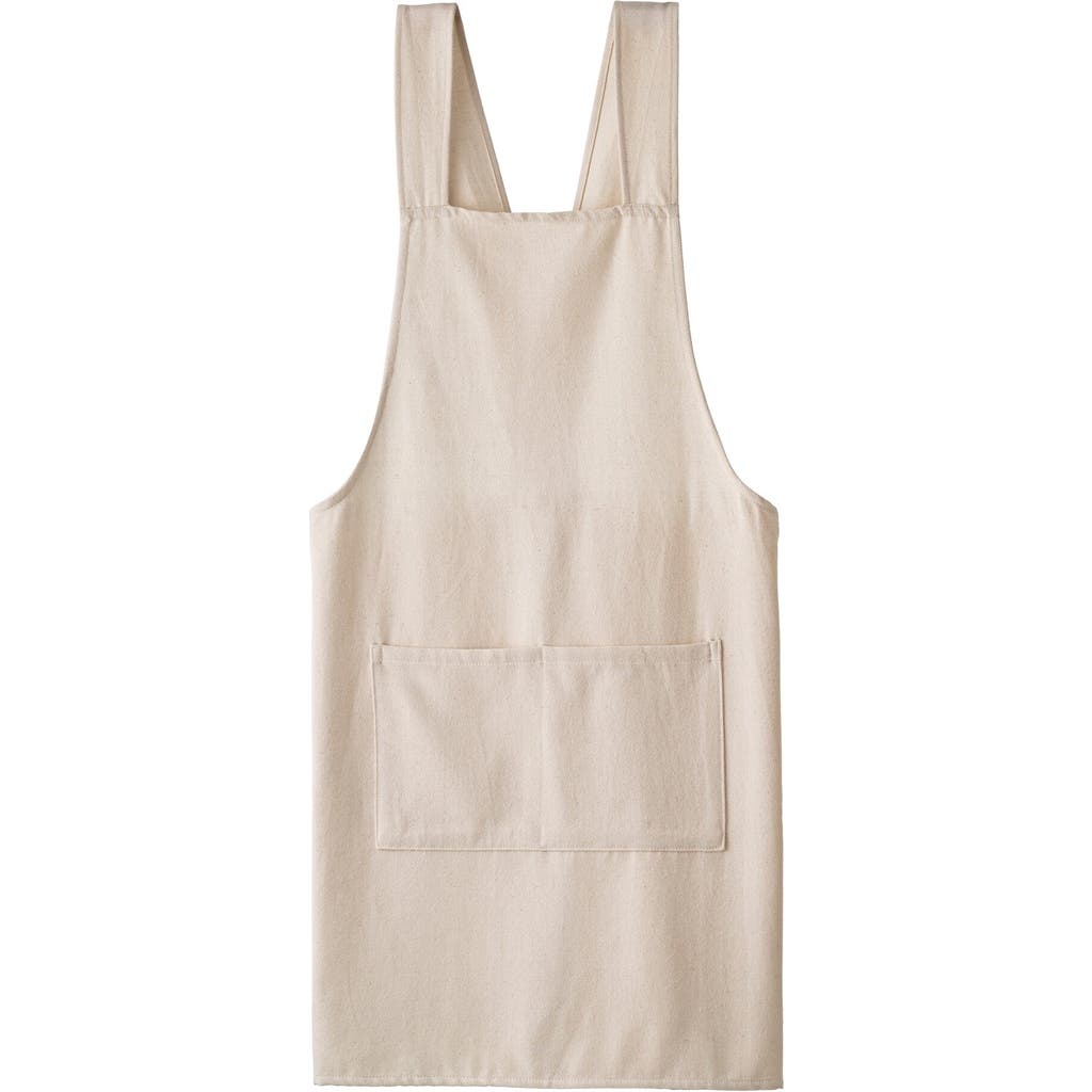 Olive And Linen Olive & Linen Crossback Apron In Neutral