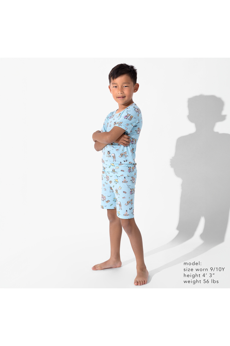 Sloth Pajama Party Kids 2-Piece Short Sleeve & Shorts Pajama Set, Alternate, color, Sloth Pajama Party
