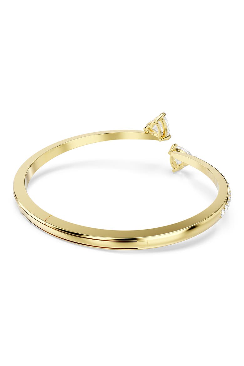 Mesmera Attract Crystal Heart Bangle Bracelet, Alternate, color, GOLD/ CRYSTAL