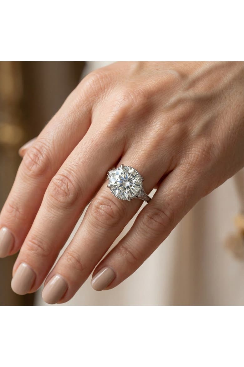 Certified I/SI1 4.02Ct Swift Round Diamond Engagement Ring 14k Gold, Alternate, color, 14k White Gold