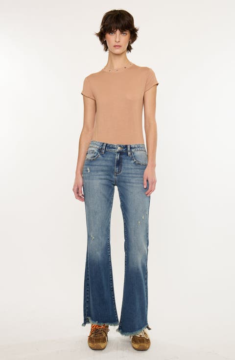 Daphe Essentials Low Rise Ankle Flare Jeans