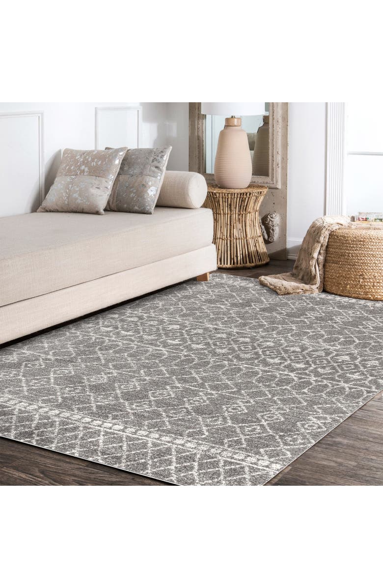 JONATHAN Y Izil Moroccan Beni Souk Area Rug, Alternate, color, Gray/Cream