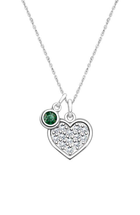 Sterling Silver Oh So Loved Birthstone 12-14" Necklace