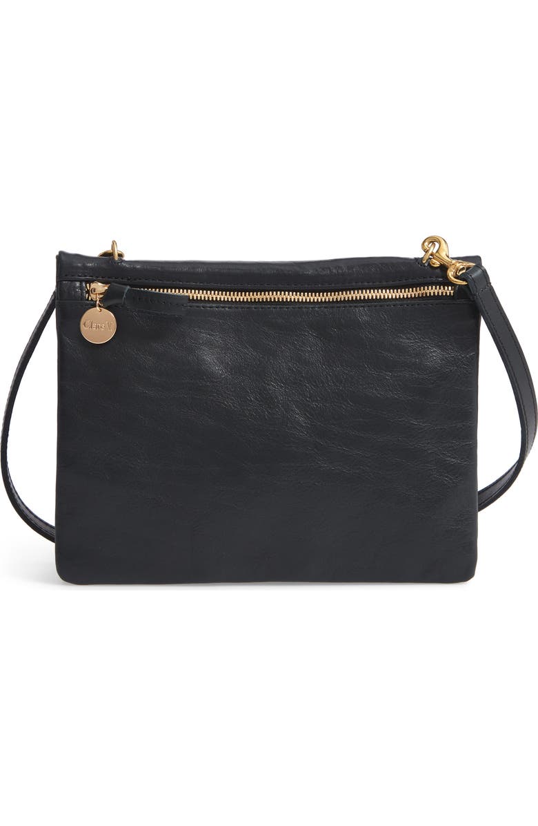 Clare V. Jumelle Leather Crossbody Bag, Main, color,
