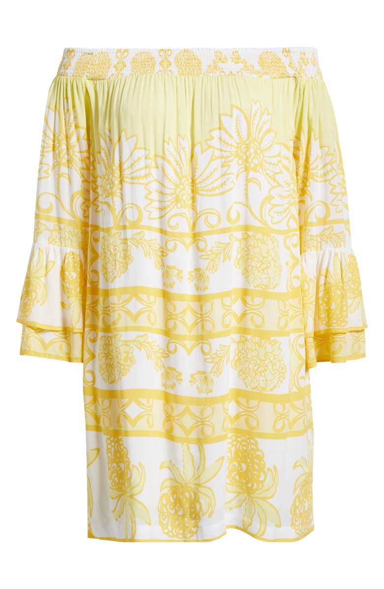 Lilly Pulitzer<sup>®</sup> Kaori Off the Shoulder Long Sleeve Shift Dress, Alternate, color,