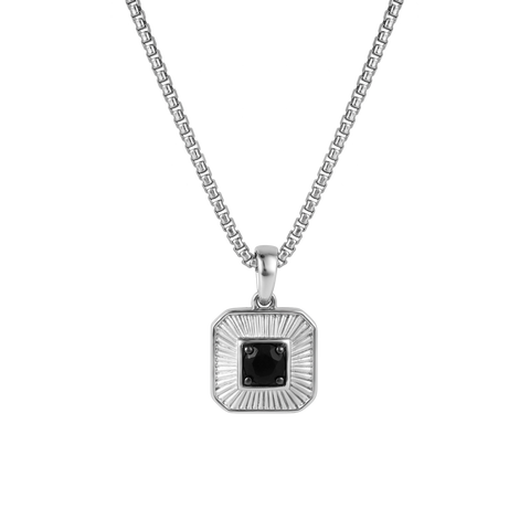 Kuroi 0.45CT Round Black Spinel Pendant 925 Silver