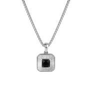 LuvMyJewelry Kuroi 0.45CT Round Black Spinel Pendant 925 Silver