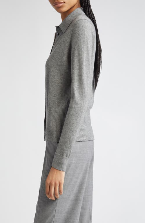 Lafayette 148 New York Rib Trim Button Front Polo Cardigan