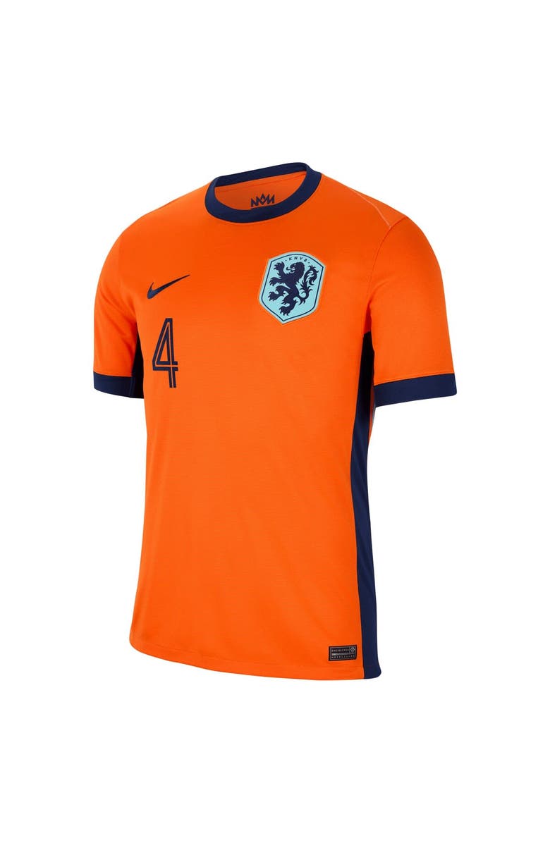 Nike Men's Nike Virgil van Dijk Orange Netherlands National Team 2024 Home Replica Jersey, Alternate, color, 