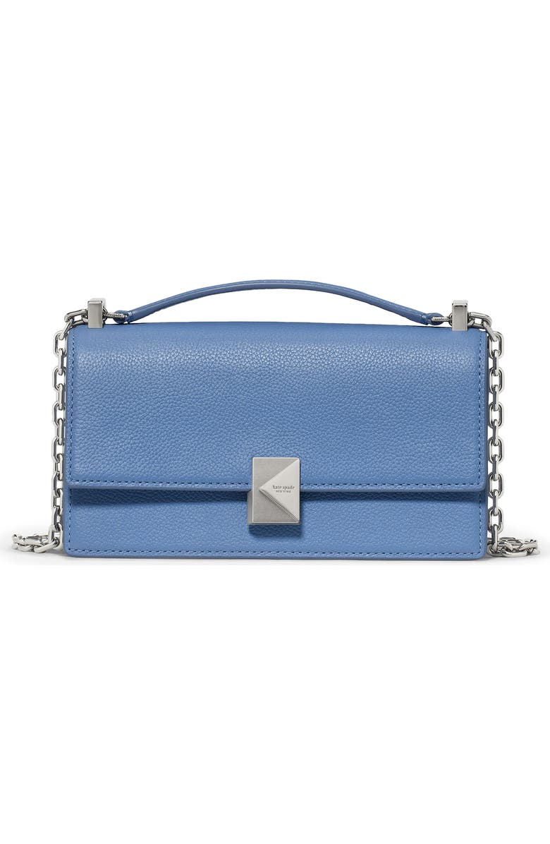 Kate Spade New York deco pebble leather convertible crossbody bag, Main, color, Blue